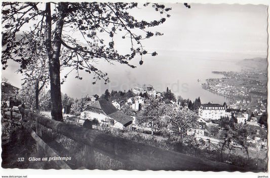 Glion au printemps - 332 - Switzerland - 1958 - used - JH Postcards