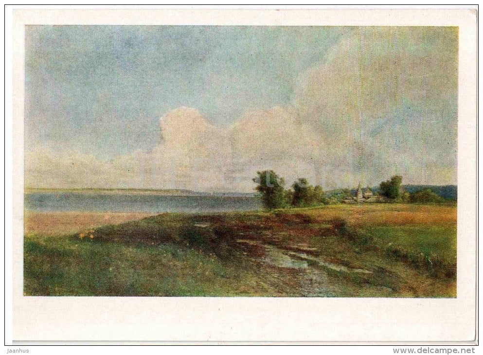 painting by A. Savrasov - Landscape , 1874 - russian art - unused - JH Postcards