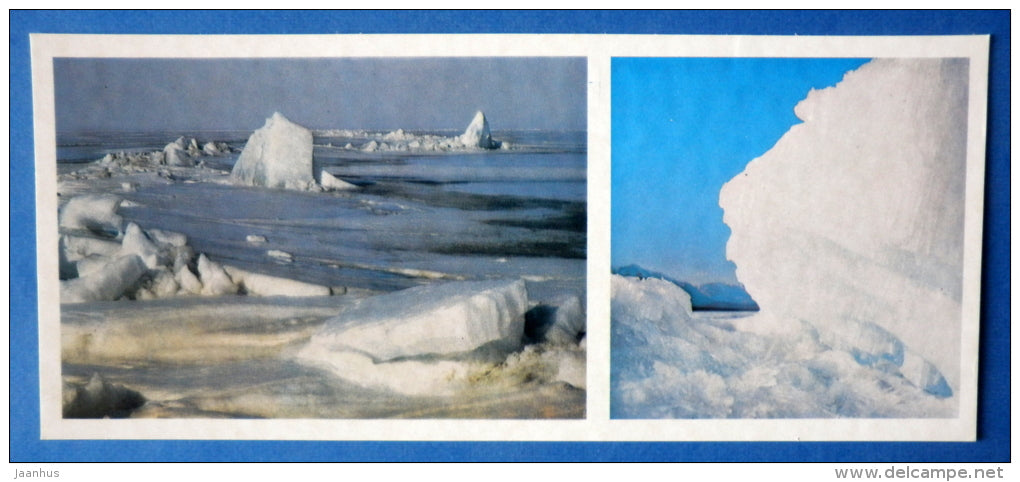 icy Baikal - Lake Baikal - 1978 - Russia USSR - unused - JH Postcards