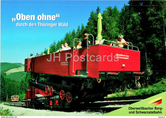 Cabrio Wagen der Oberweissbacher Bergbahn - railway - Germany - unused - JH Postcards