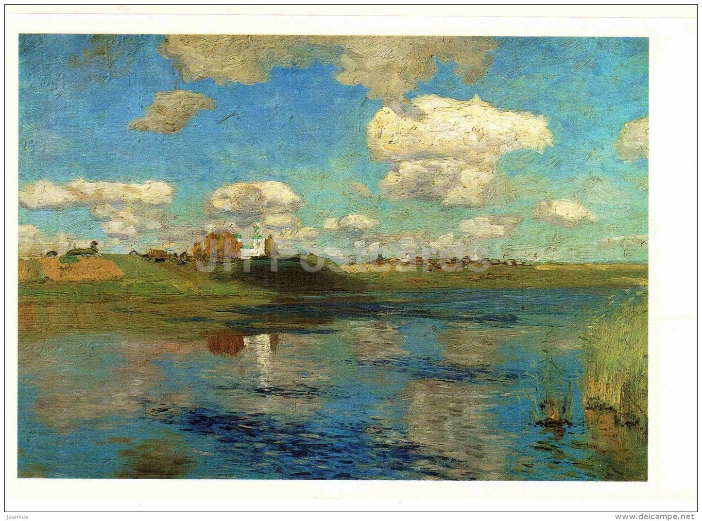painting by Isaac Levitan - Lake , 1899-1900 - large format postcard - russian art - unused - JH Postcards