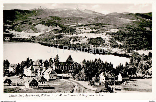 Titisee im Schwarzwald 860 m mit dem Feldberg und Seebuck - old postcard - Germany - unused - JH Postcards