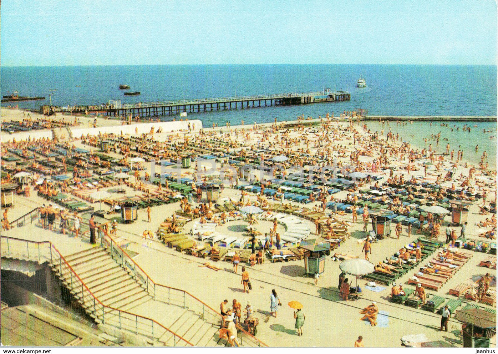 Odessa - Beach of the 10th station of Great Fountain - postal stationery - 1981 - Ukraine USSR - unused - JH Postcards