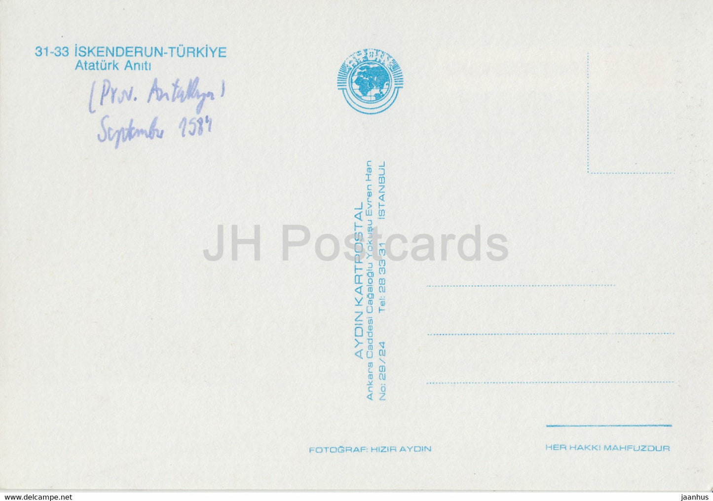 Iskenderun - Ataturk Monument - 1984 - Turkey - used