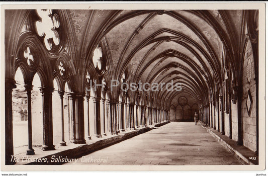 Salisbury Cathedral - The Cloisters - 1422 - 1952 - United Kingdom - England - used - JH Postcards