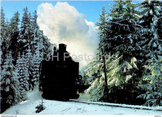 Schmalspurbahn - Cranzahl - Oberwiesenthal - Fichtelbergbahn - 1 - train - railway - locomotive - Germany - unused - JH Postcards