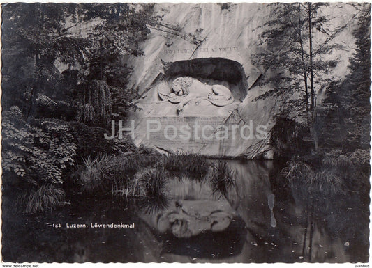 Luzern - Lucerne - Lowendenkmal - lion - monument - 1948 - Switzerland - used - JH Postcards