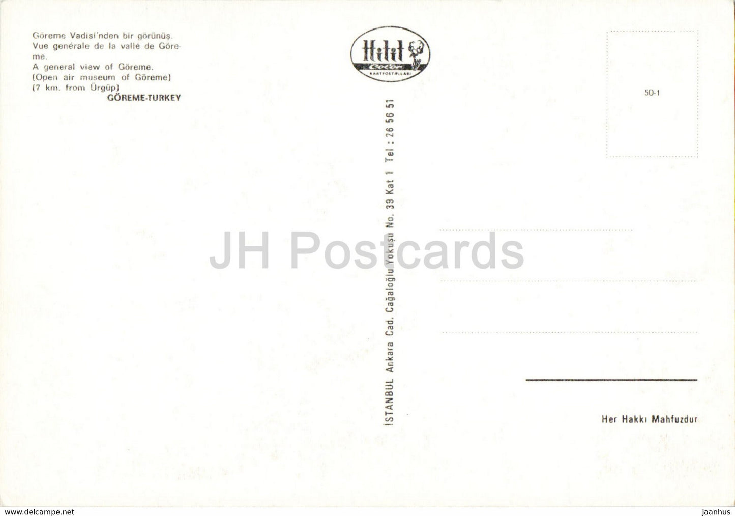 A General view of Goreme - 50-1 - Hitit - Turkey - unused