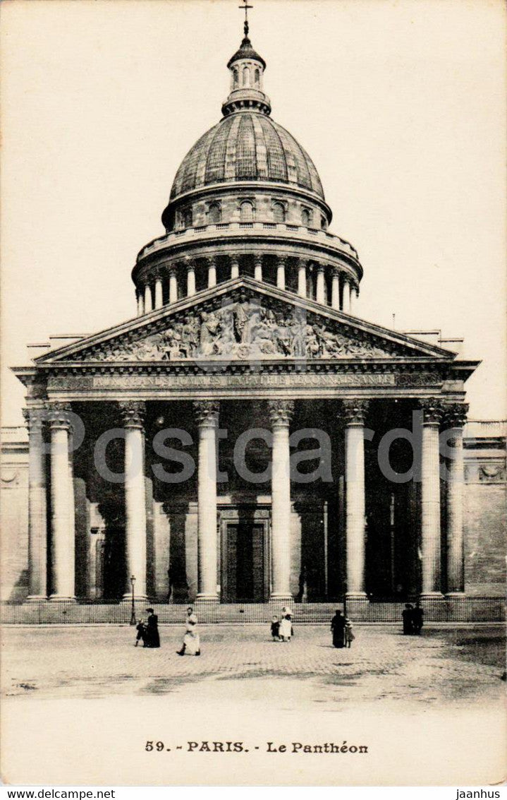 Paris - Le Pantheon - 59 - old postcard - France - unused - JH Postcards