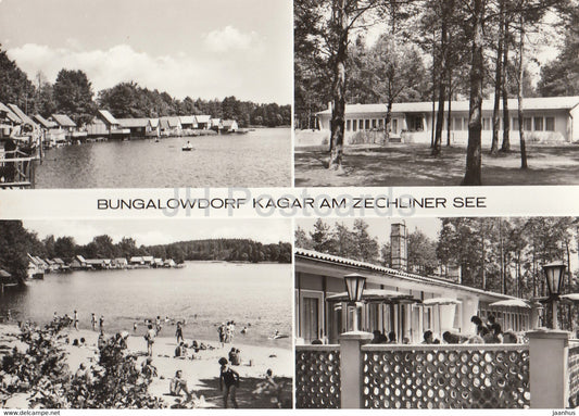 Bungalowdorf Kagar am Zechliner See - beach - Germany DDR - unused - JH Postcards
