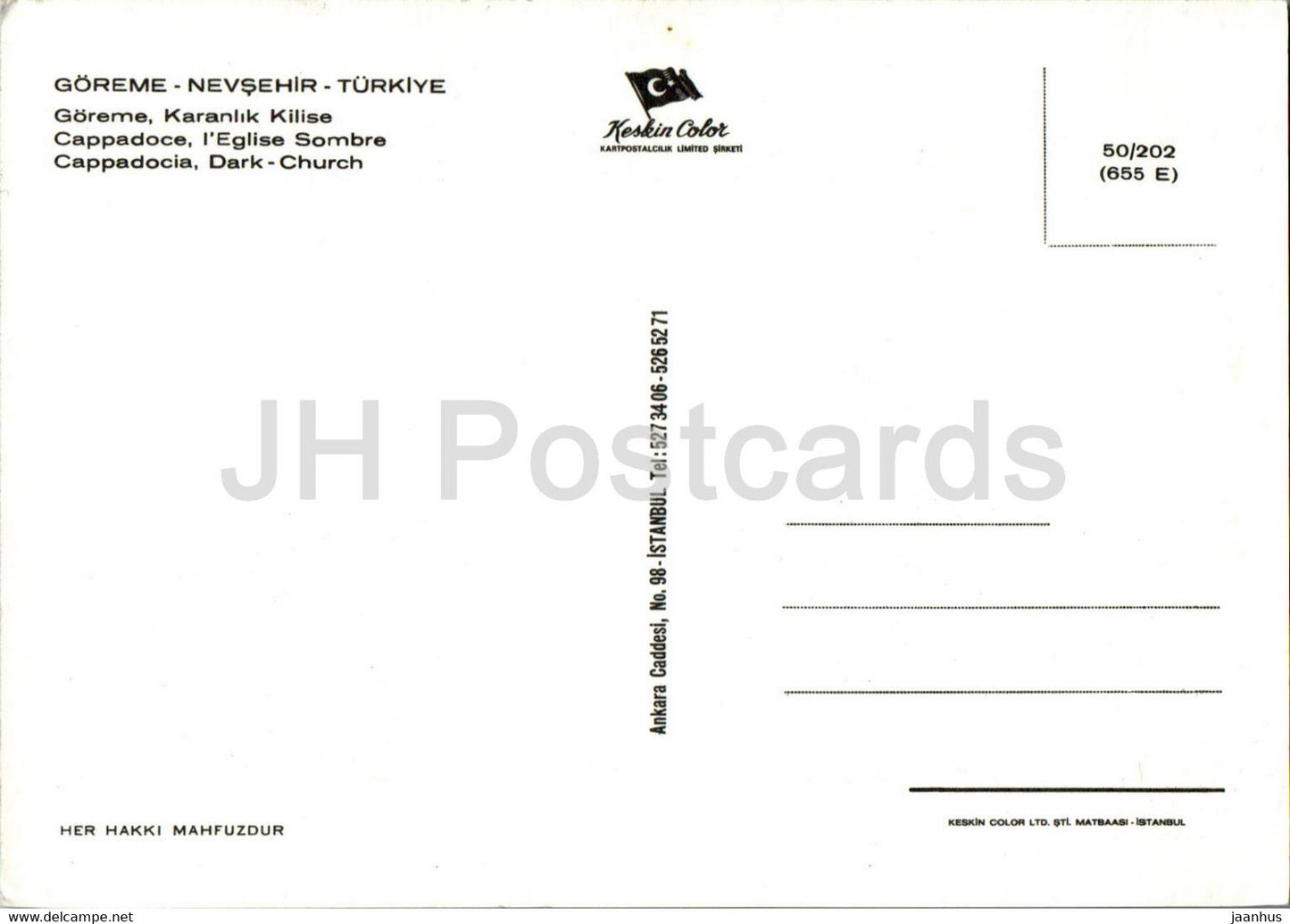 Goreme - Nevsehir - Cappadocia - Dark Church - Turkey - unused