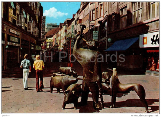 Bremen - Sögegruppe und Blick in die Sögestrasse - Germany - 1979 gelaufen - JH Postcards