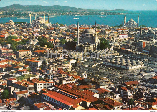 Istanbul - St Sophia and the Blue Mosque in the old City - 1976 - Turkey - used - JH Postcards