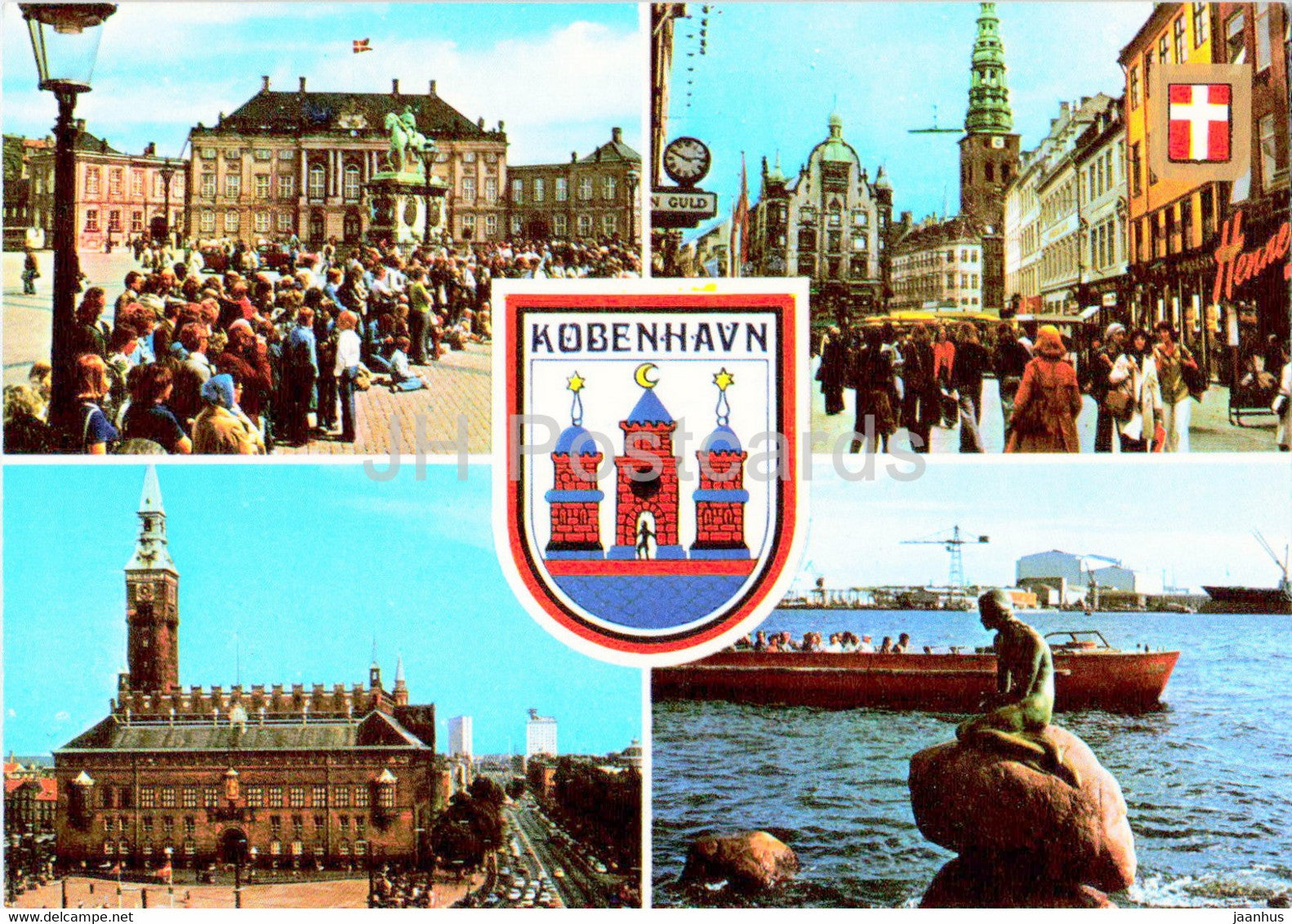 Copenhagen - City views - Little Mermaid - multiview - 168 - Denmark - unused - JH Postcards