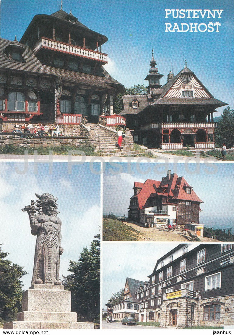 Pustevny Radhost - Chaty Libusin a Mamenka - hotel Radegast Tanecnica - Czechoslovakia - Czech Republic - used - JH Postcards
