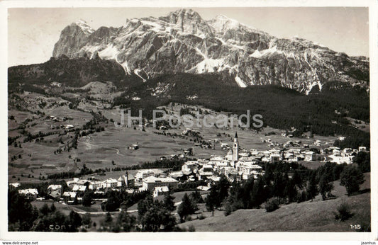 Cortina - Panorama Tofane - old postcard - 1930 - Italy - used - JH Postcards