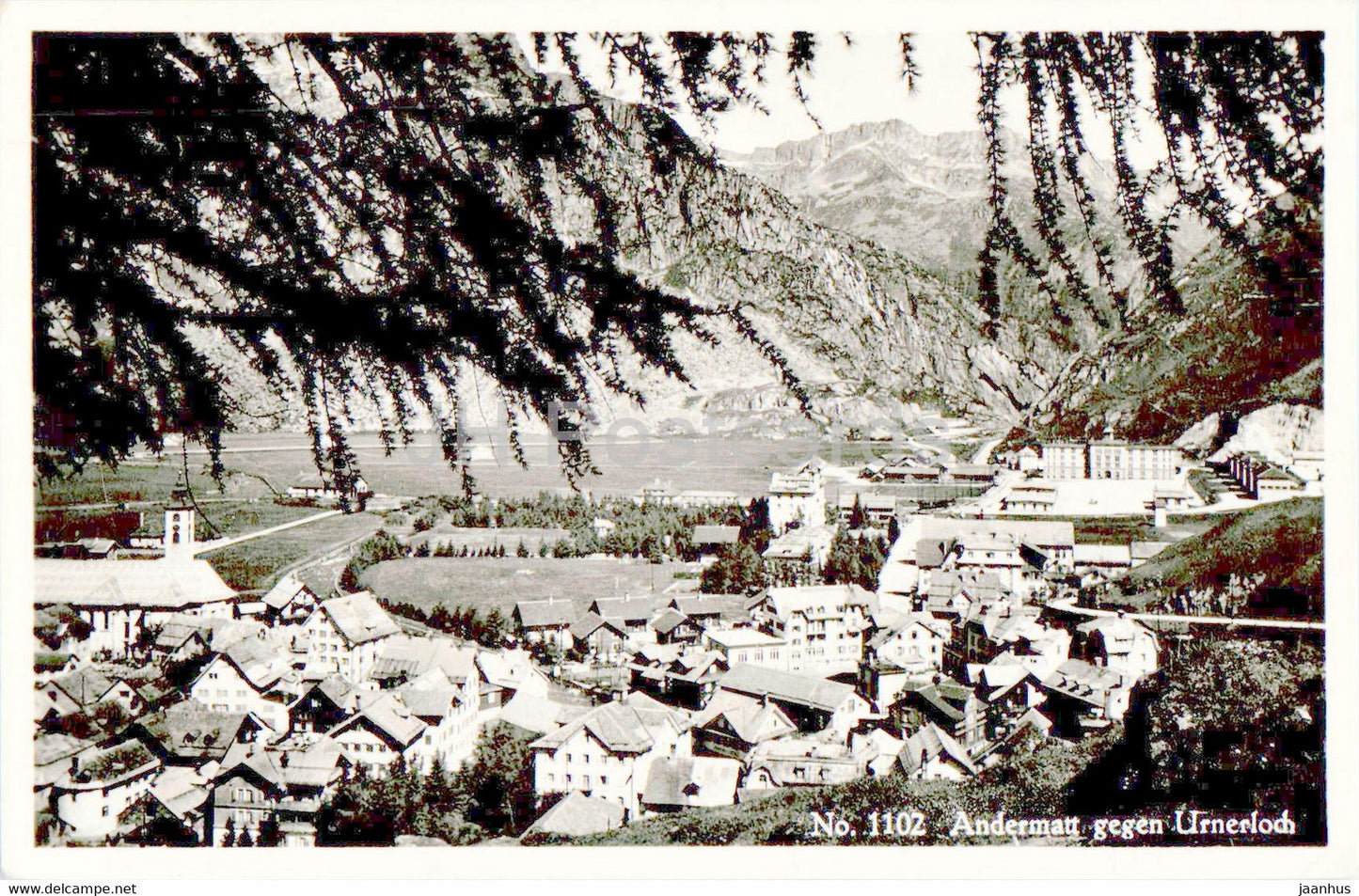 Andermatt gegen Urnerloch - 1102 - Feldpost - military mail - old postcard - Switzerland - used - JH Postcards