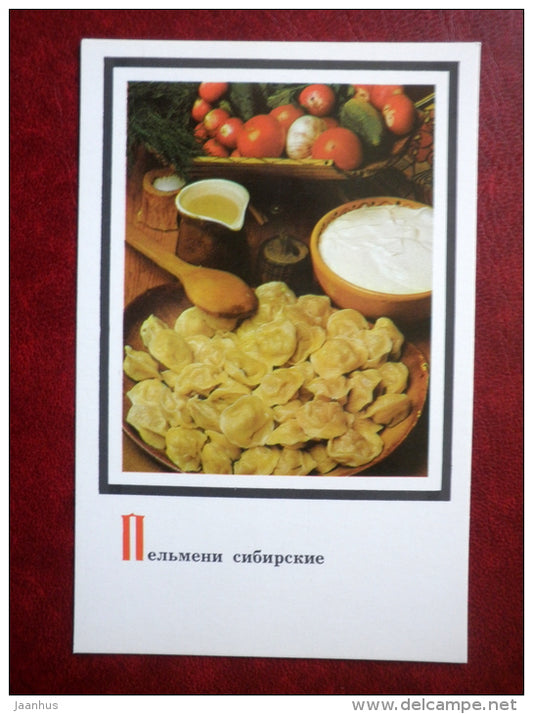 Siberian dumplings - Pelmeni - Russian Cuisine - 1987 - Russia USSR - unused - JH Postcards