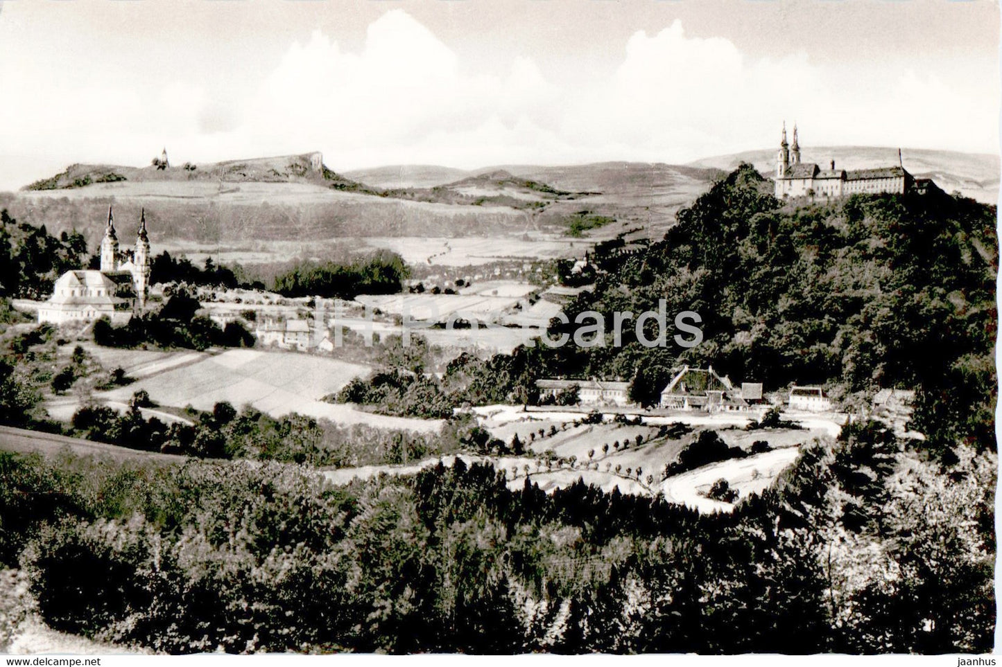 Maintal mit Vierzehnheiligen - Staffelberg - Schloss Banz - old postcard - Germany - unused - JH Postcards