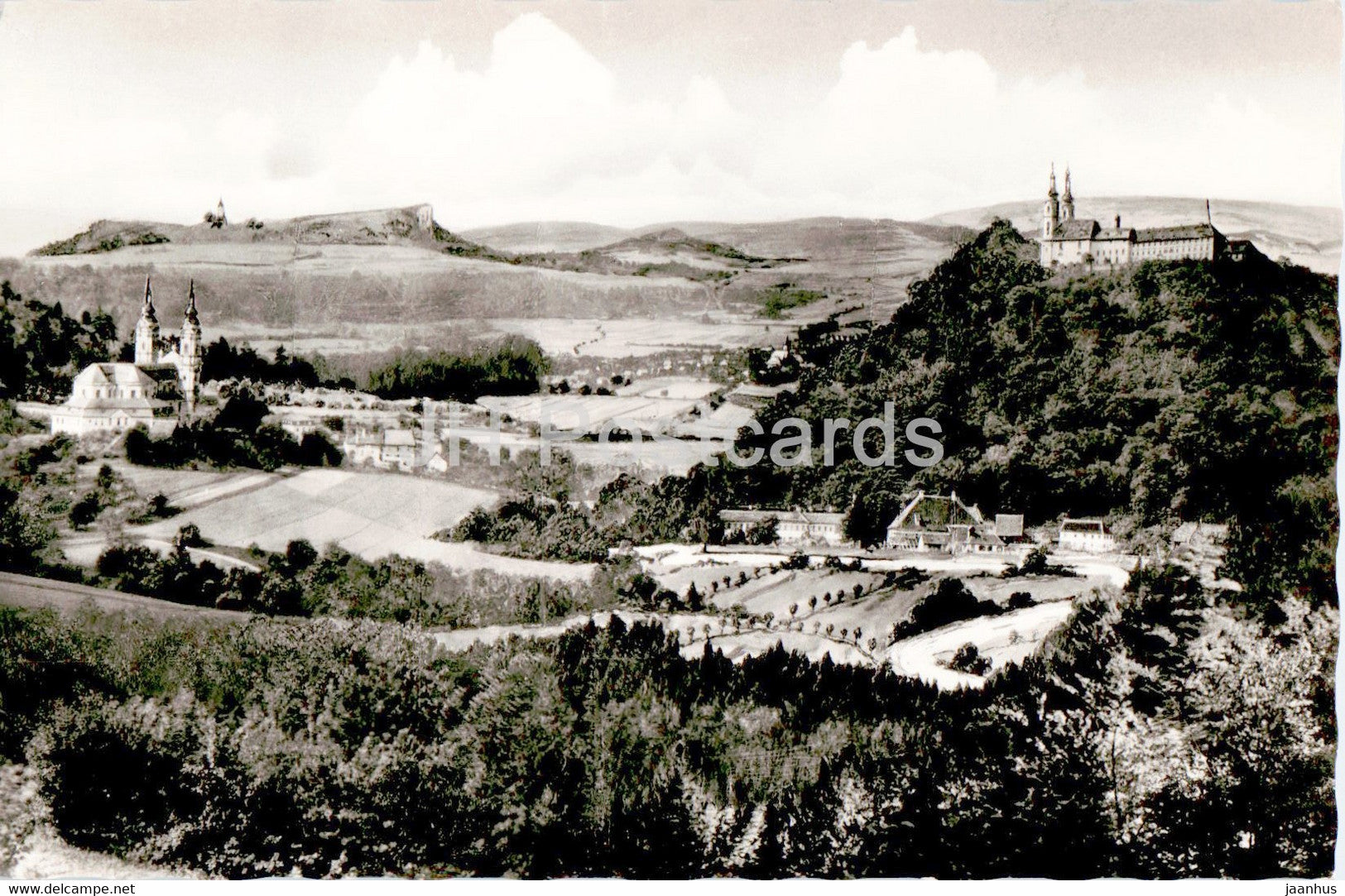 Maintal mit Vierzehnheiligen - Staffelberg - Schloss Banz - old postcard - Germany - unused - JH Postcards