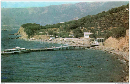 berth - sea - Nikitsky Botanical Garden - Yalta - Crimea - 1972 - Ukraine USSR - unused - JH Postcards