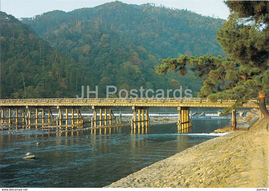 Kyoto - Arashiyama - bridge - Japan - unused - JH Postcards