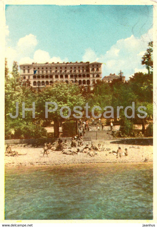 Crikvenica - beach - 1958 - Yugoslavia - Croatia - used - JH Postcards