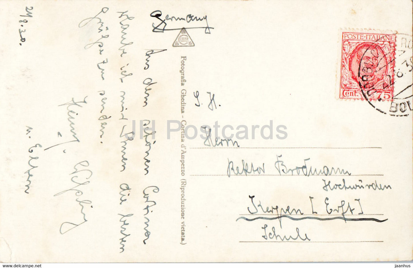 Cortina - Panorama Tofane - old postcard - 1930 - Italy - used