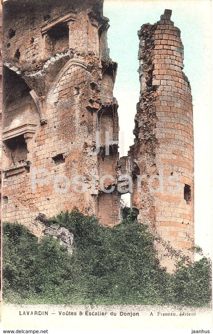 Lavardin - Voutes & Escalier du Donjon - 19 - old postcard - France - unused - JH Postcards