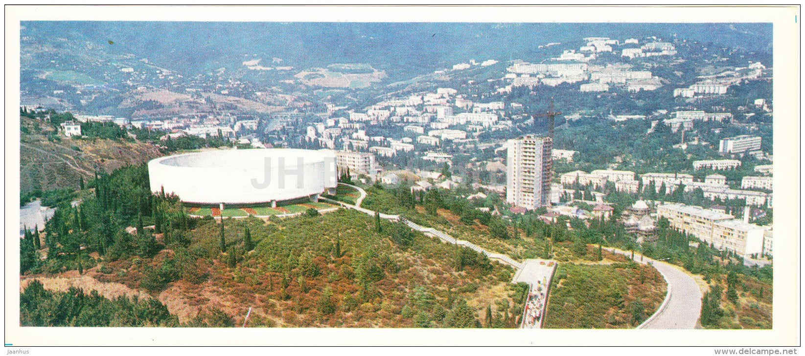 Memorial in honor of Civil War and WWII heroes on the Hill of Glory - Yalta - Crimea - Ukraine USSR - unused - JH Postcards