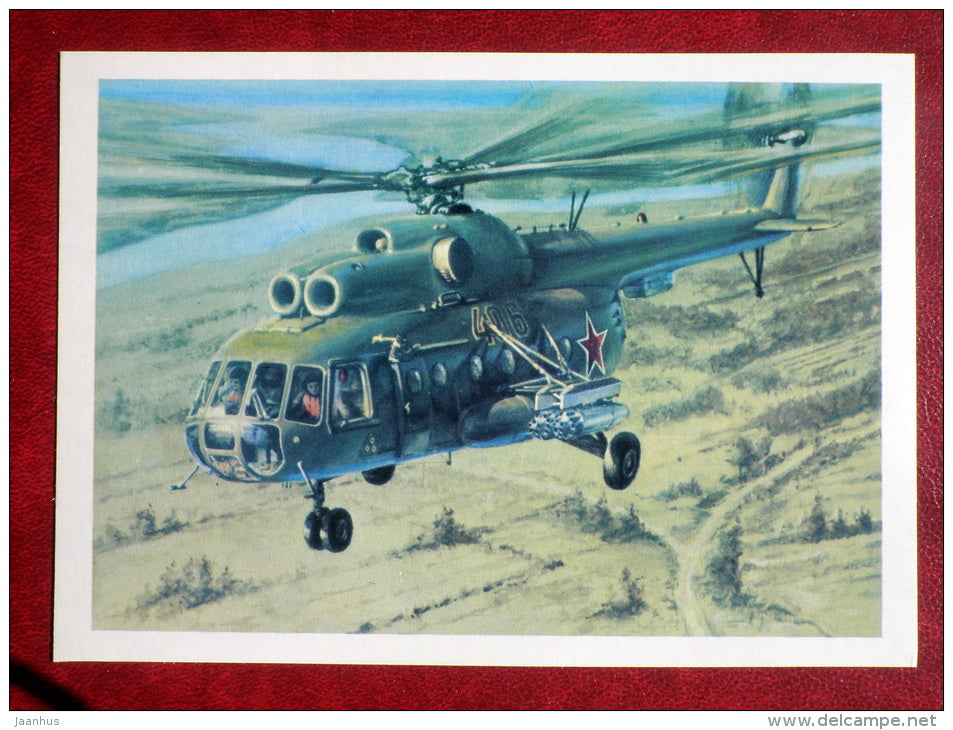 Mi-8 - russian helicopter - 1979 - Russia USSR - unused - JH Postcards