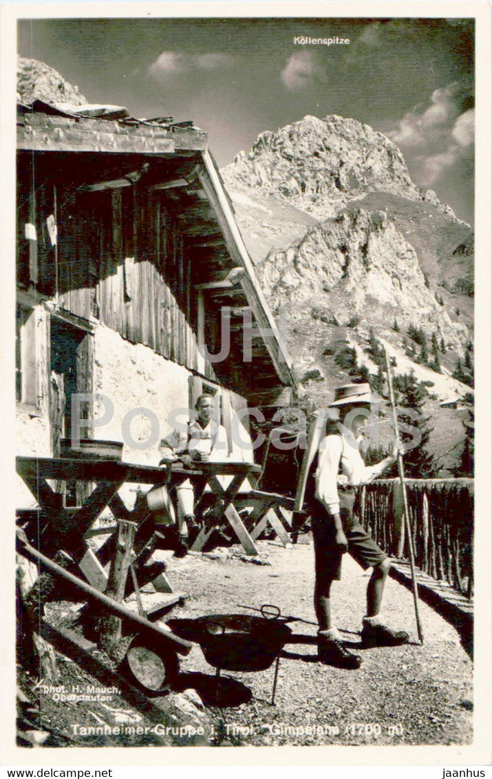 Tannheimer Gruppe i Tirol - Gimpelalm 1700 m - 4003 - old postcard - Austria - unused - JH Postcards