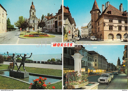 Morges - car - sculpture - multiview - MR 6 - Switzerland - unused - JH Postcards