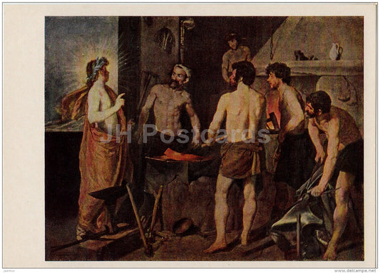 painting by Diego Velazquez - Volcano Smithy , 1630 - Spanish art - 1966 - Russia USSR - unused - JH Postcards