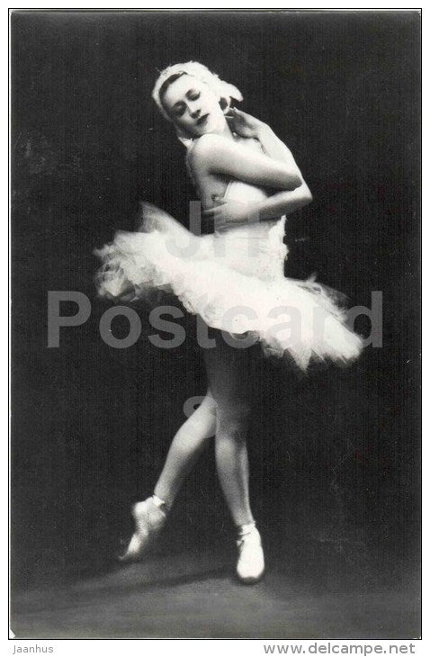 Galina Ulanova - Odette - soloist - Swan Lake - ballet - 1977 - Russia USSR - unused - JH Postcards