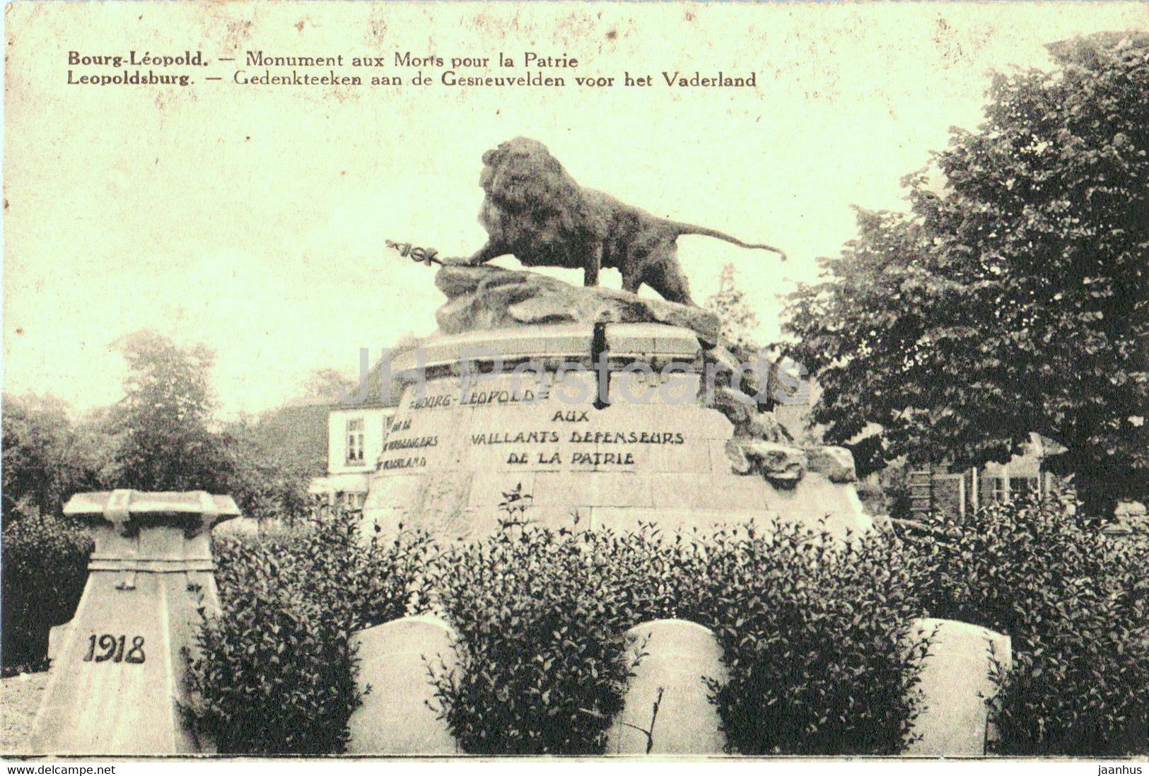 Bourg Leopold - Leopoldsburg - Monument aux Morts pour la Patrie - old postcard - Belgium - unused - JH Postcards