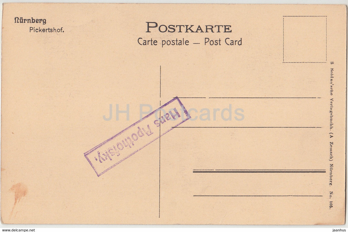 Nurnberg - Pickertshof - old postcard - Germany - unused