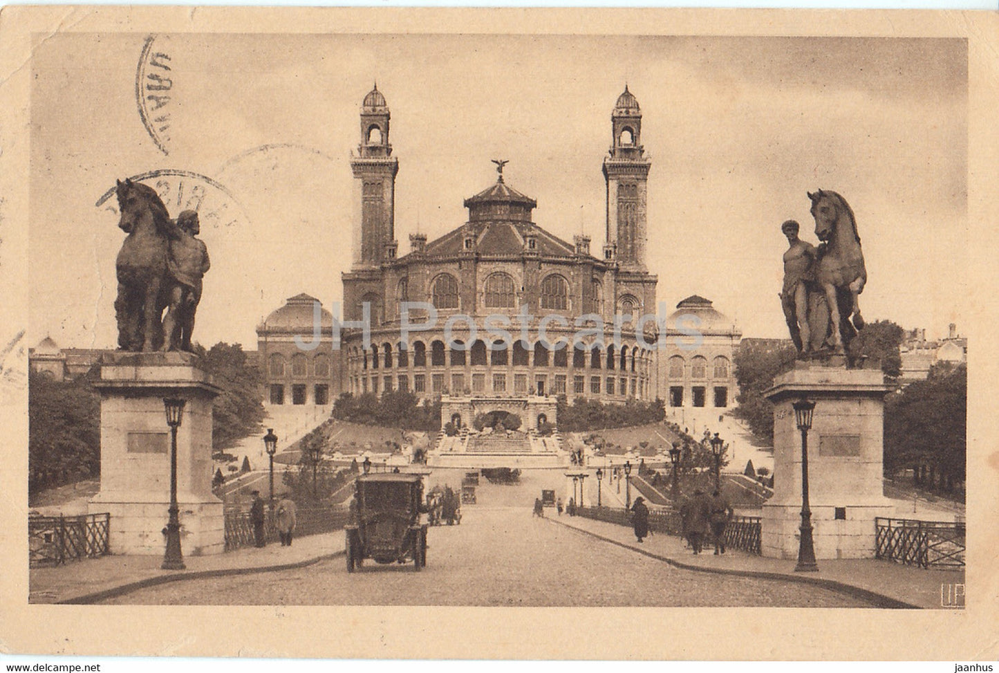 Paris - Le Trocadero et le Pont d'Iena - The Trocadero and Iena bridge - car - 64 - old postcard - 1926 - France - used - JH Postcards
