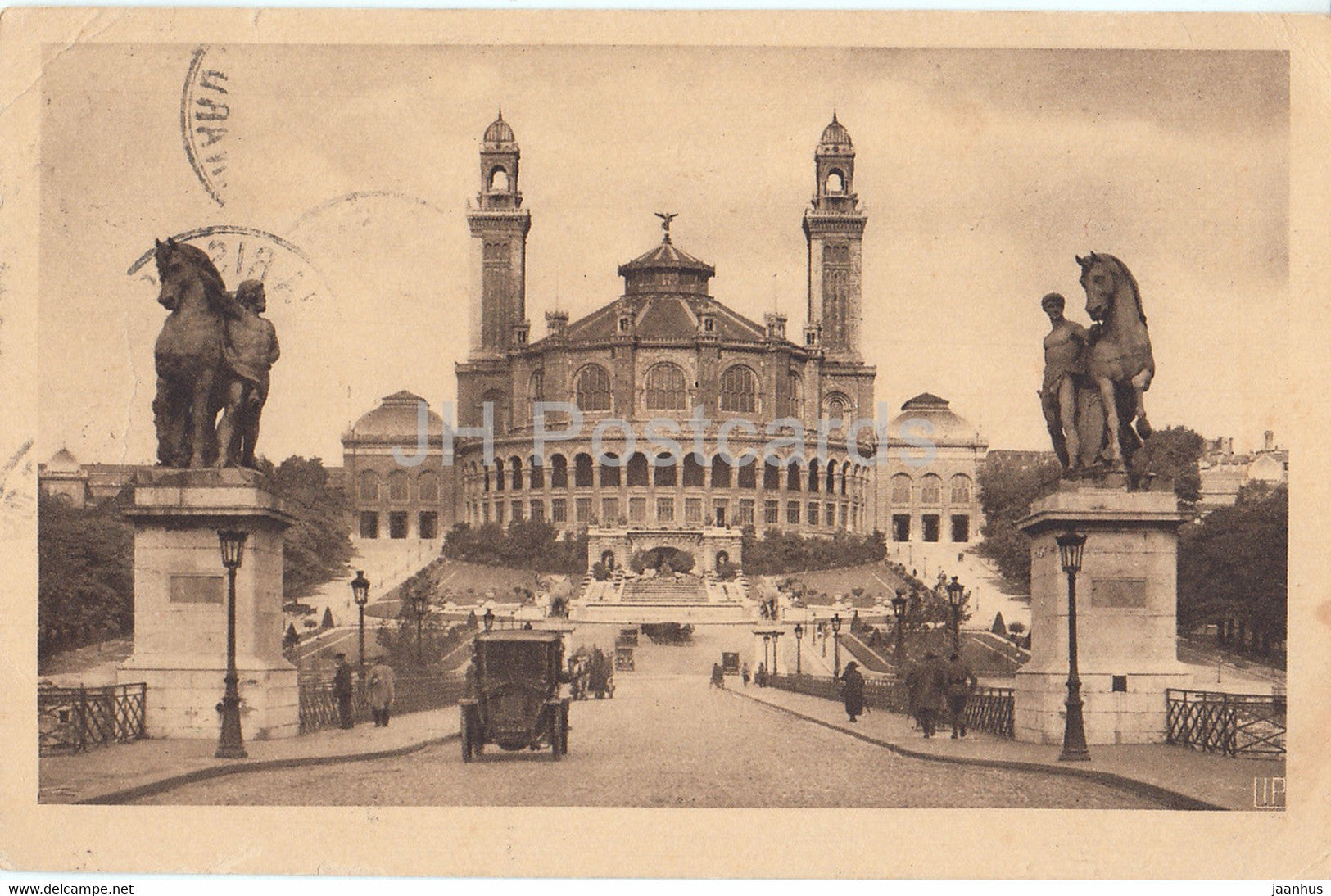 Paris - Le Trocadero et le Pont d'Iena - The Trocadero and Iena bridge - car - 64 - old postcard - 1926 - France - used - JH Postcards