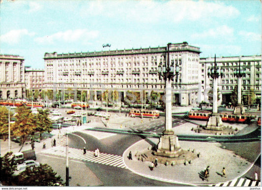 Warsaw - Warszawa - Plac Konstytucji - Constitution Square - tram - Poland - unused - JH Postcards