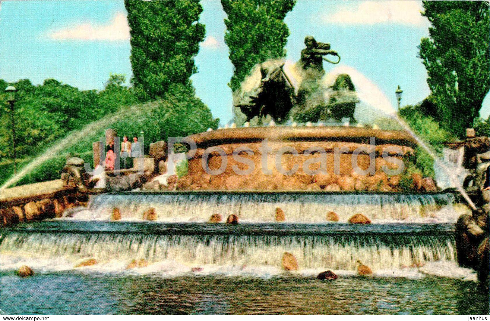 Copenhagen - Kopenhagen - Gefion Springvandet - Gefion Fountains - 1968 - Denmark - used - JH Postcards