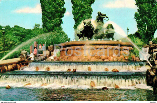 Copenhagen - Kopenhagen - Gefion Springvandet - Gefion Fountains - 1968 - Denmark - used - JH Postcards