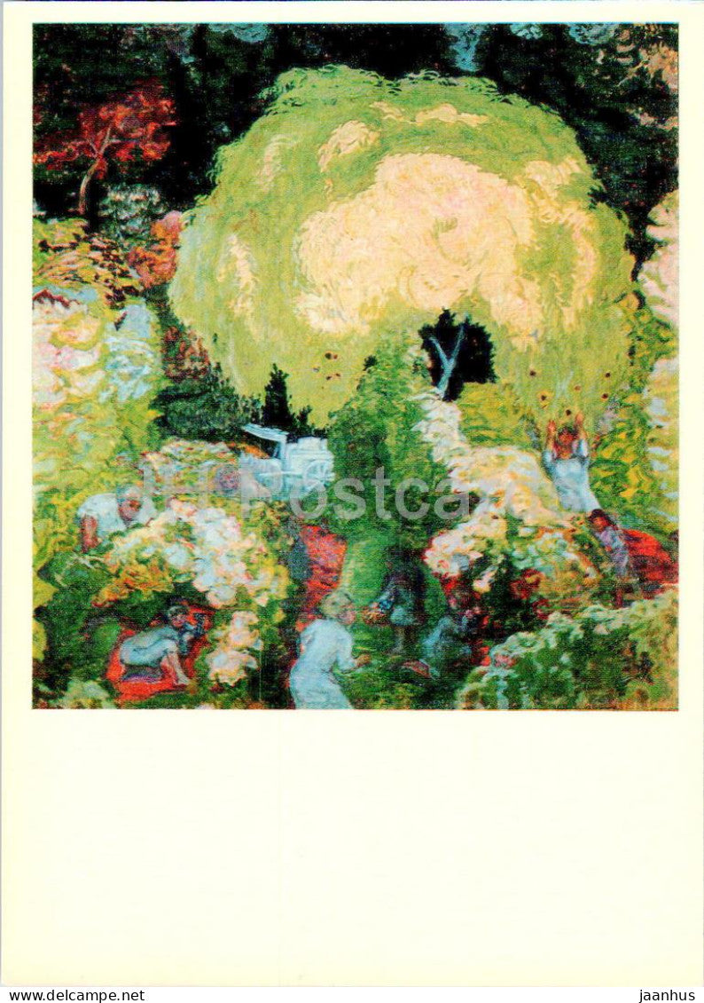 painting by Pierre Bonnard - Autumn - Fruit picking - French art - 1977 - Russia USSR - unused - JH Postcards