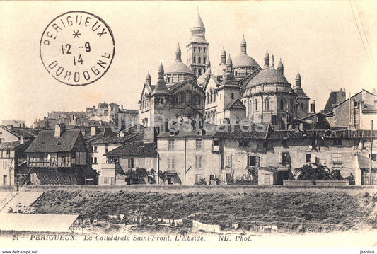Perigueux - La Cathedrale Saint Front - L'Abside - cathedral - 24 - old postcard - 1914 - France - used - JH Postcards