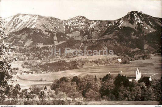 Rossholzen mit Hochriess am Samerberg bay Alpen - old postcard - Germany - unused - JH Postcards