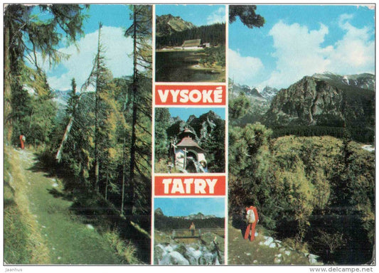 hotel kpt. Moravku - cemetery - Mengusovska valley - Vysoke Tatry - High Tatras - Czechslovakia - Slovakia - used 1976 - JH Postcards