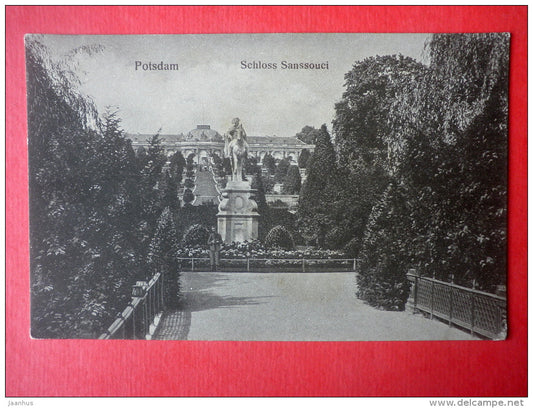 schloss Sanssouci - Potsdam - 1904 - old postcard - Germany - unused - JH Postcards