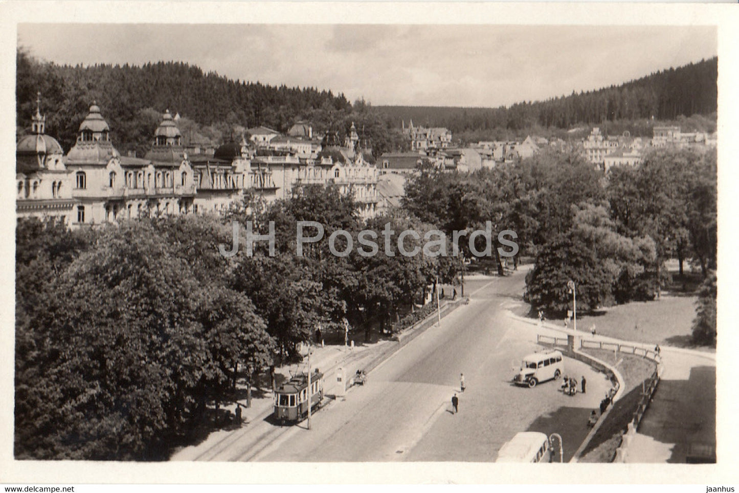 Marianske Lazne - Marienbad - tram - old postcard - Czech Republic - unused - JH Postcards