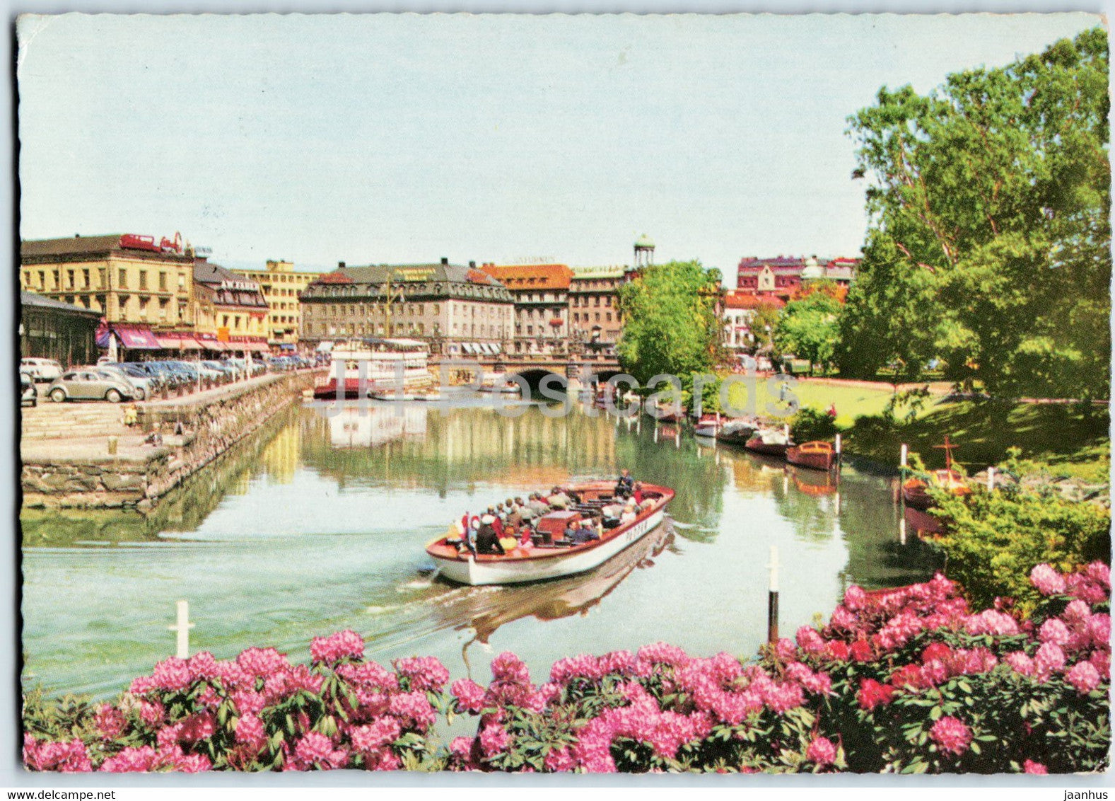 Goteborg - Kanalparti - boat - old postcard - 1959 - Sweden - used - JH Postcards