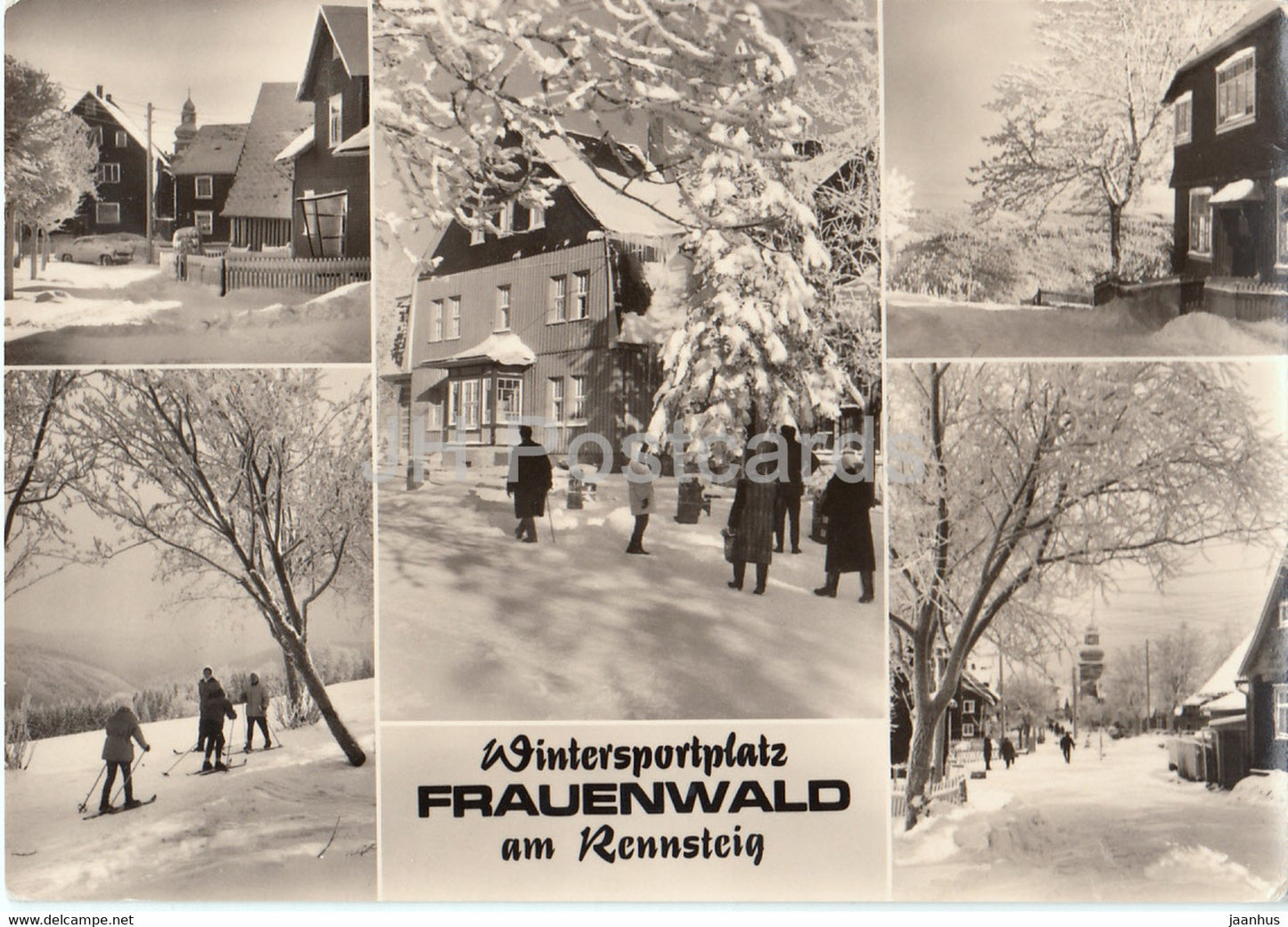 Wintersportplatz Frauenwald am Rennsteig - skiing - Germany DDR - used - JH Postcards